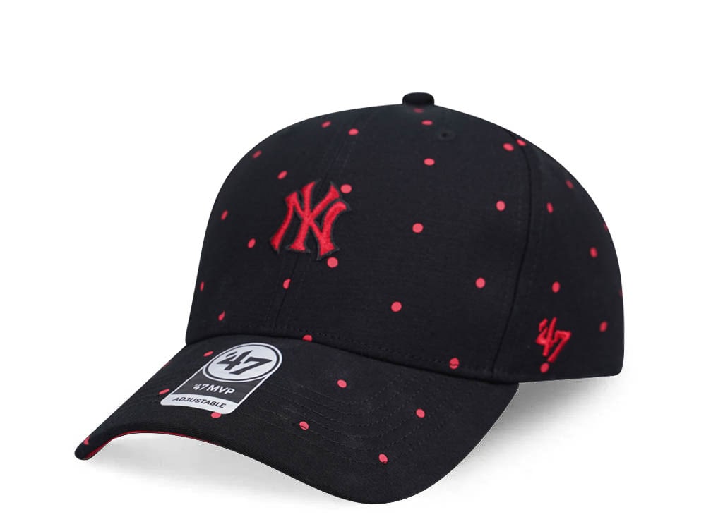 47Brand New York Yankees Black Dotted MVP Strapback Casquette