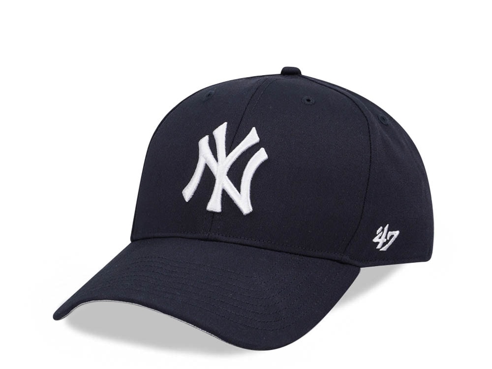 47Brand New York Yankees Navy Raised Basic MVP Snapback Casquette