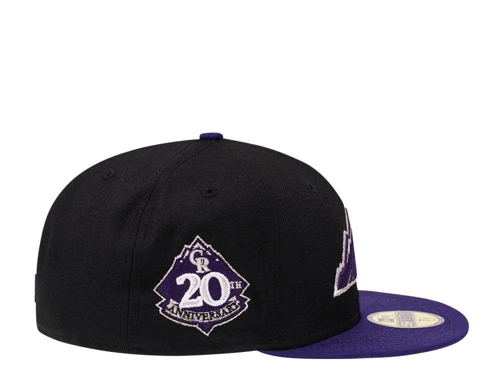 New Era Colorado Rockies 20th Anniversary Two Tone Silver Pop Edition 59Fifty Fitted Casquette