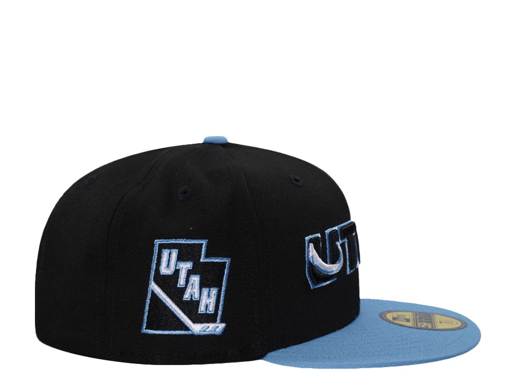 New Era Utah Mammoth Metallic Sky Blue Two Tone Edition 59Fifty Fitted Casquette