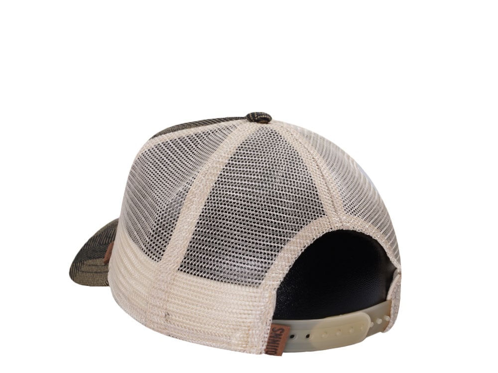 Djinns Hermecheck Olive Beige Trucker Snapback Casquette