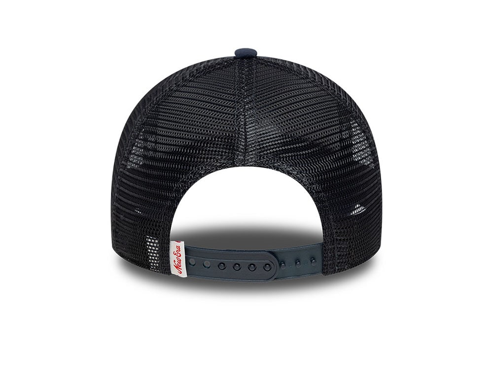 New Era Oval Foam Patch Navy 9Forty A Frame Trucker Snapback Casquette