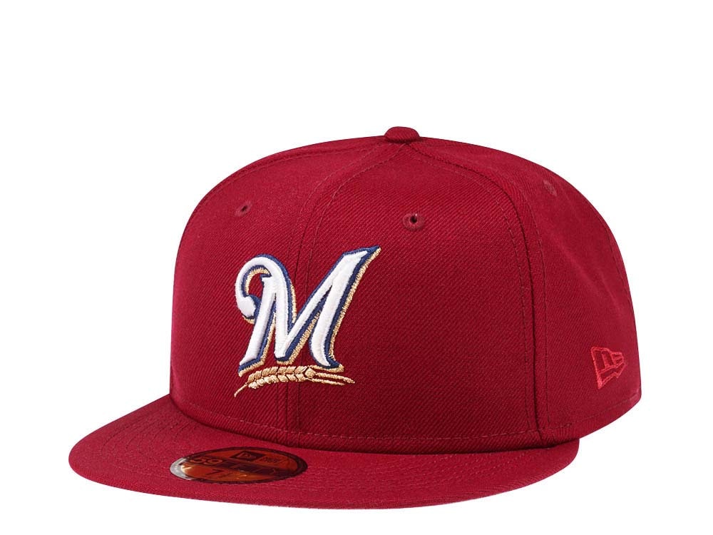 New Era Milwaukee Brewers Smooth Red Classic Edition 59Fifty Fitted Casquette
