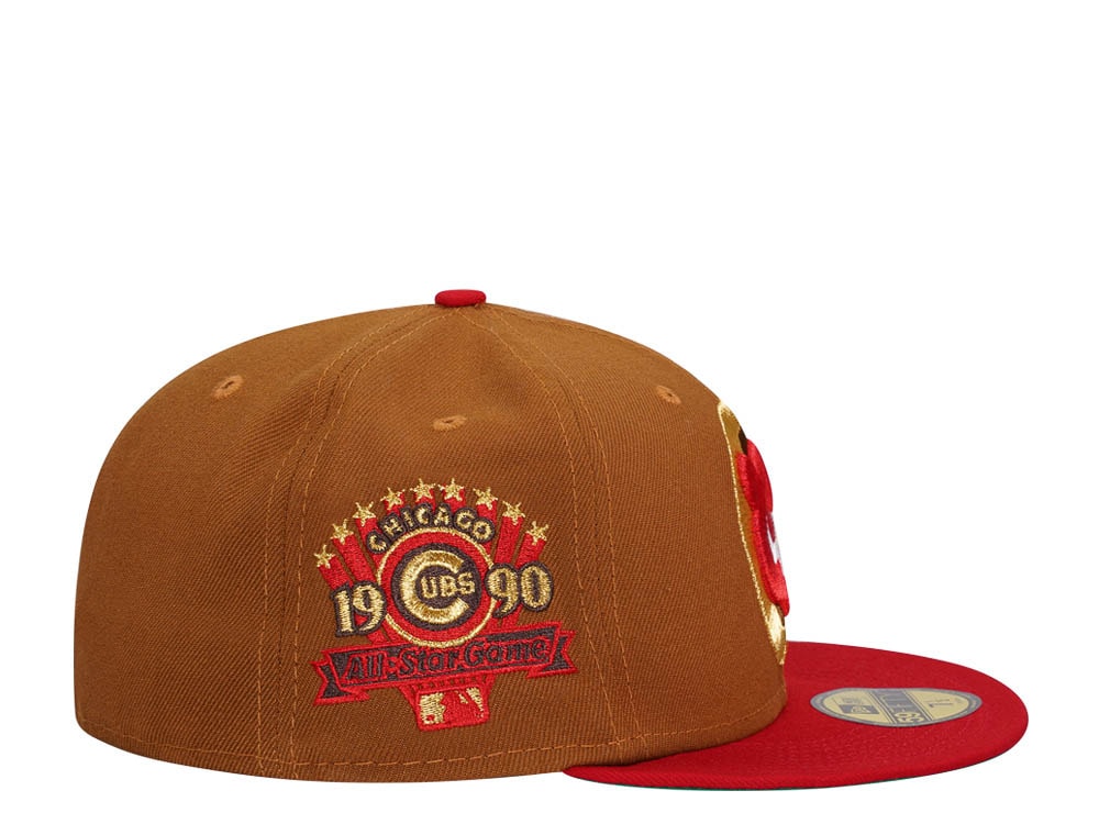 New Era Chicago Cubs All Star Game 1990 Prime Gold Two Tone Throwback Edition 59Fifty Fitted Casquette