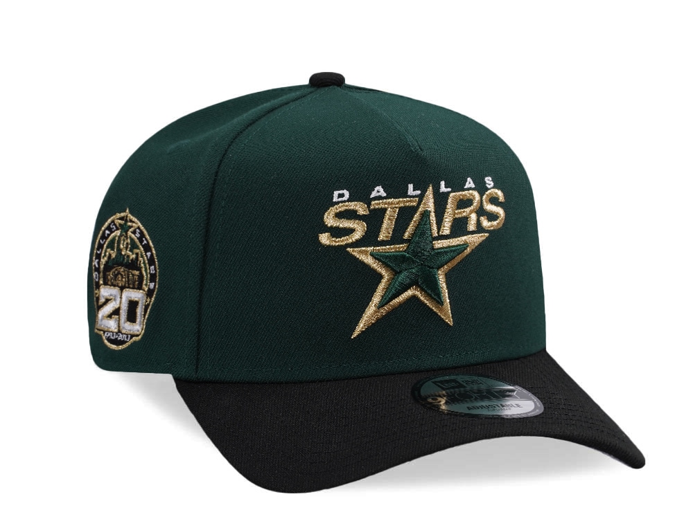 New Era Dallas Stars 20th Anniversary Green Two Tone Edition 9Forty A Frame Snapback Casquette