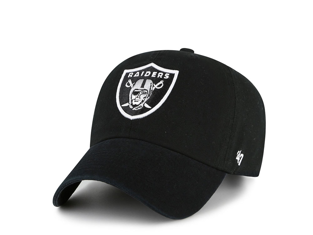 47Brand Las Vegas Raiders Black Classic Edition Clean Up Strapback Casquette