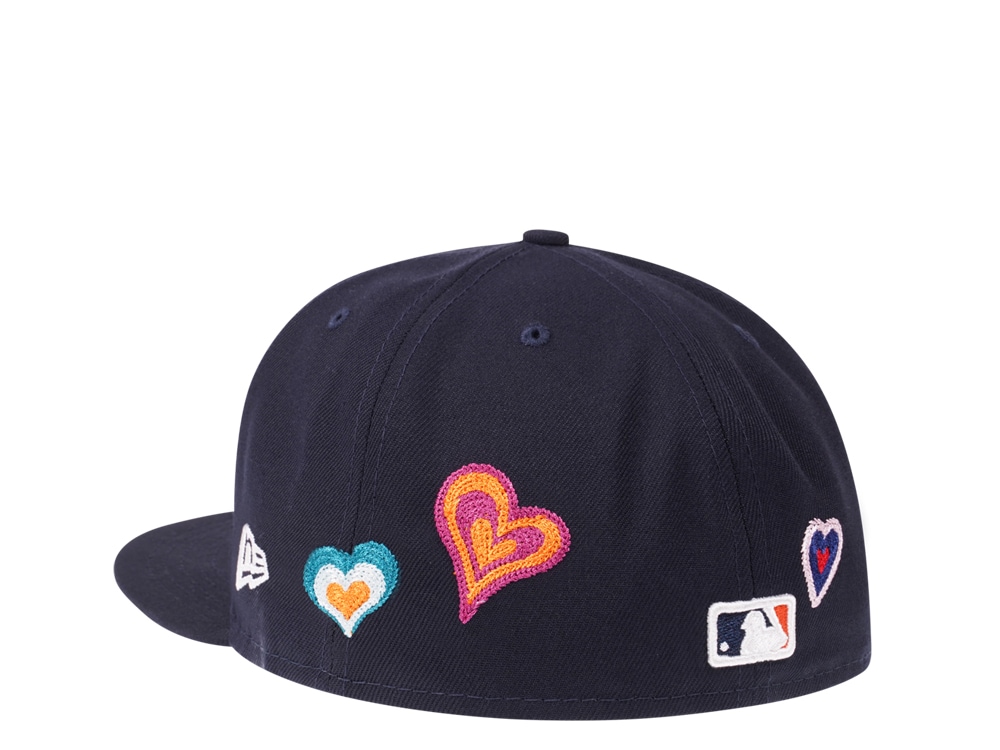 New Era Detroit Tigers Navy Chainstitchheart Edition 59Fifty Fitted Casquette
