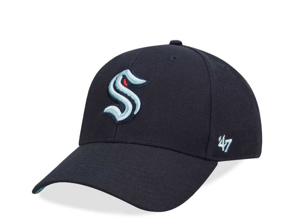 47Brand Seattle Kraken Navy Ballpark MVP Snapback Casquette