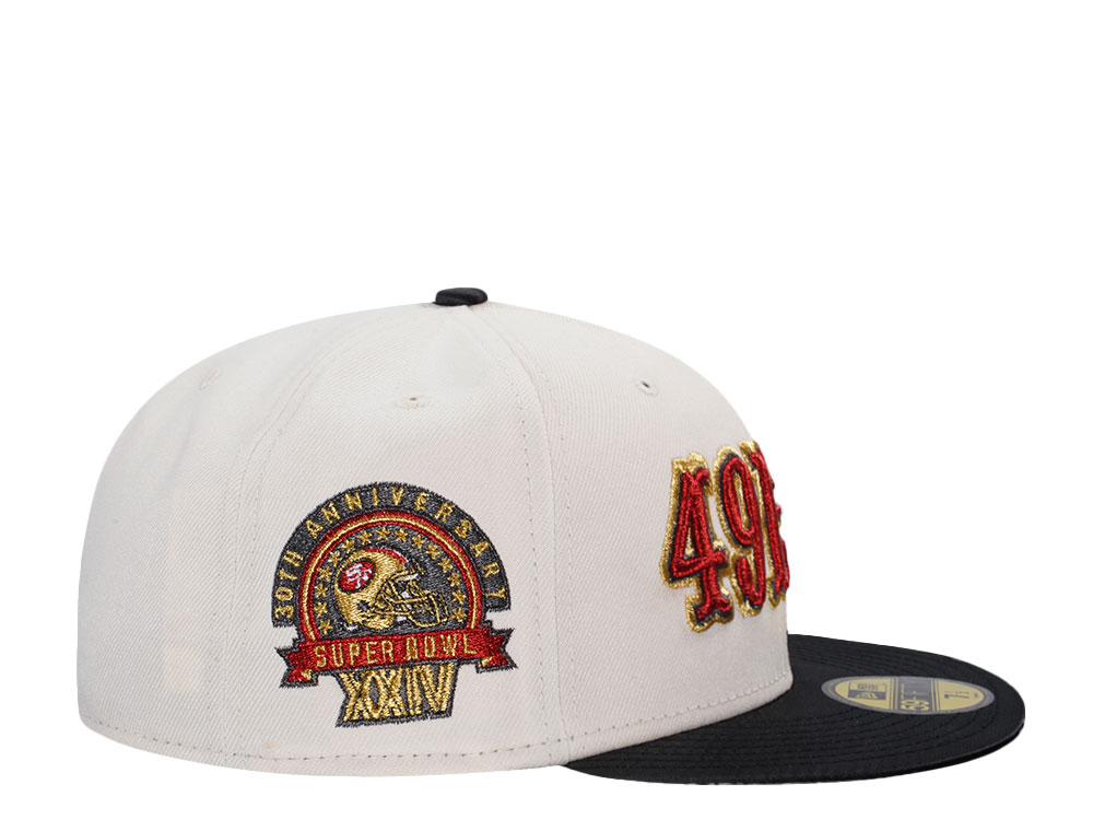 New Era San Francisco 49ers 30th Anniversary Chrome Satin Brim Two Tone Edition 59Fifty Fitted Casquette