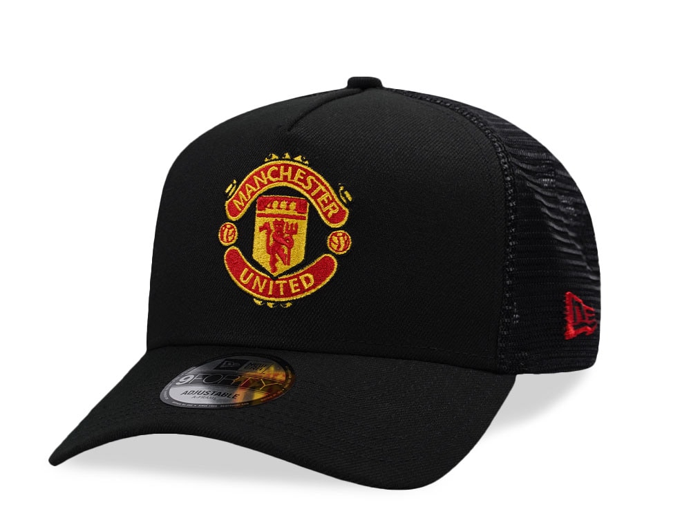 New Era Manchester United Fc Black Classic 9Forty A Frame Trucker Snapback Casquette