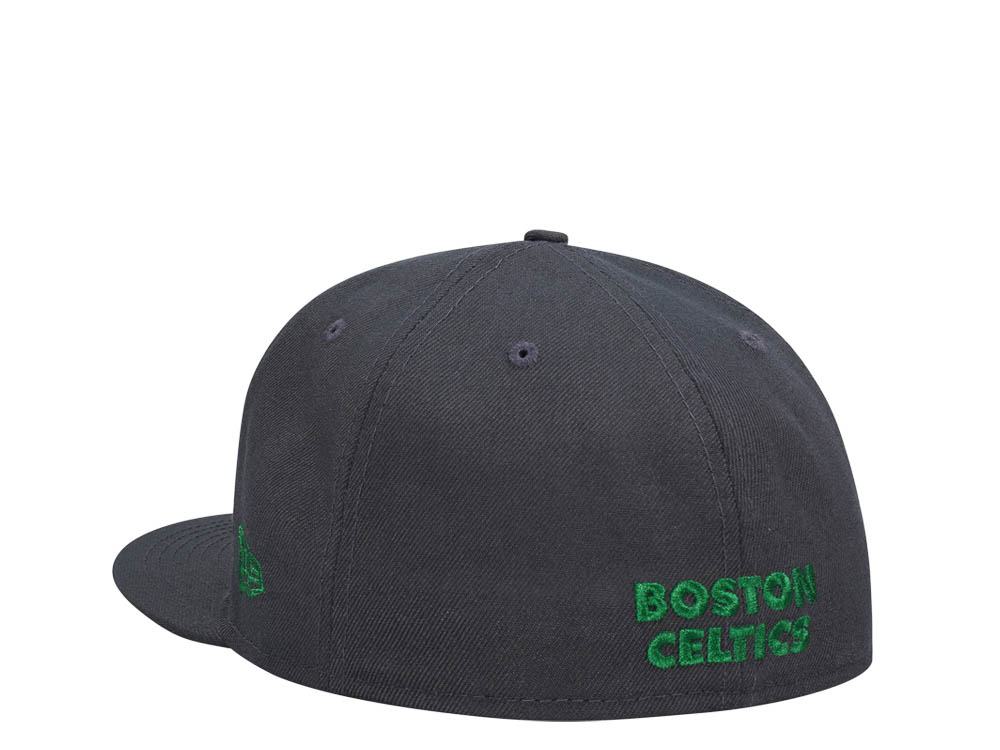 New Era Boston Celtics Gray Script Classic Edition 59Fifty Fitted Casquette