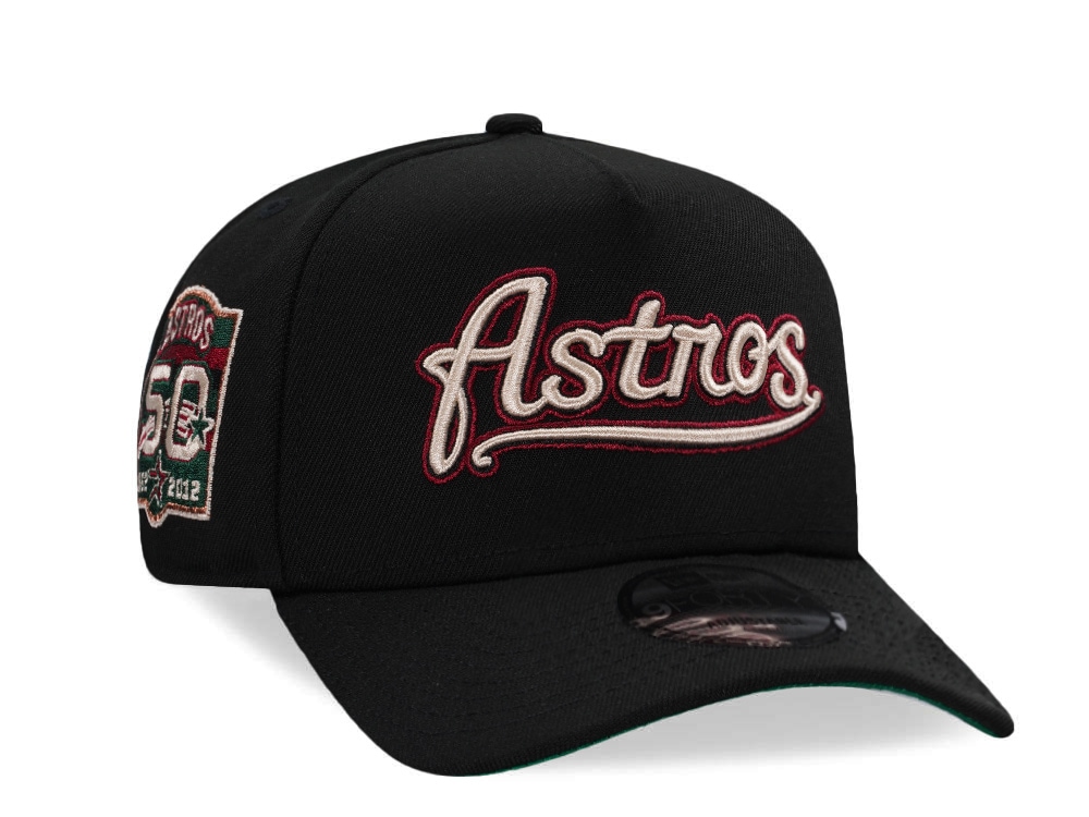 New Era Houston Astros 50th Anniversary Black Throwback Edition 9Forty A Frame Snapback Casquette