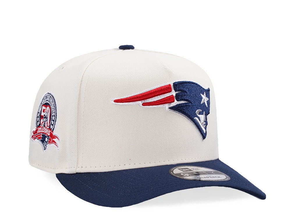 New Era New England Patriots 50th Anniversary Chrome Two Tone Edition 9Fifty A Frame Snapback Casquette