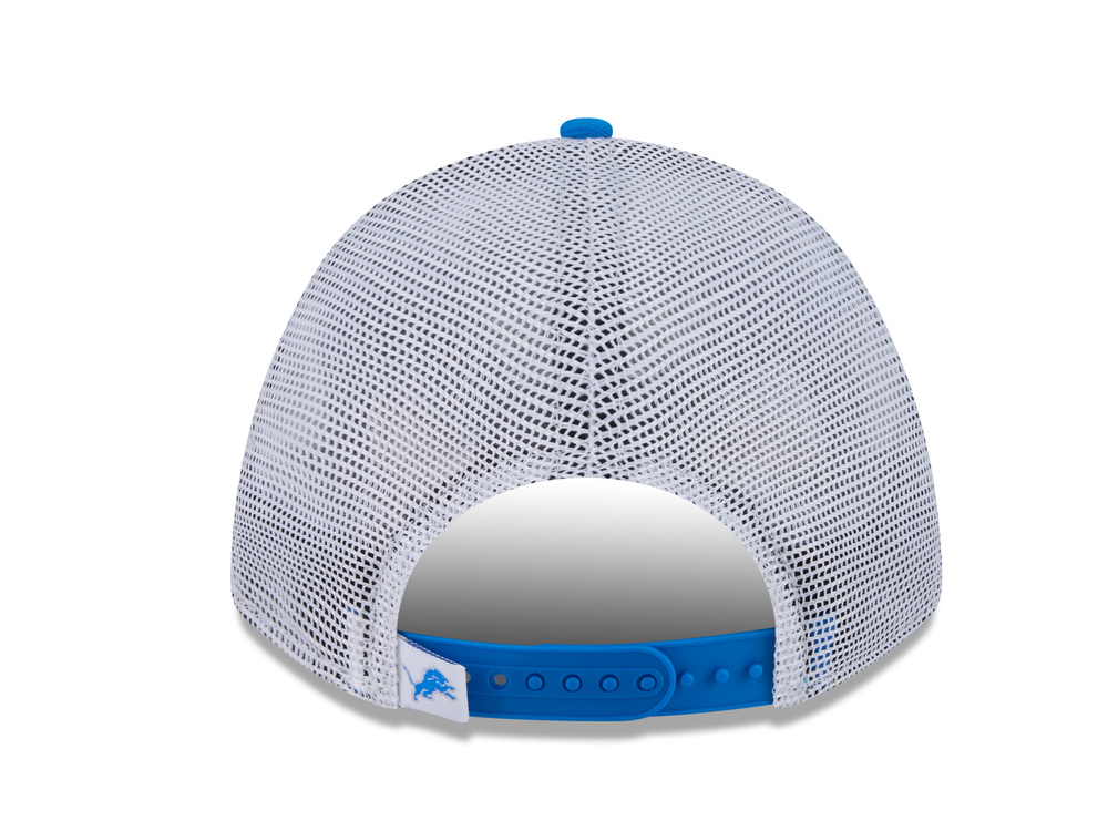 New Era Detroit Lions Official Team Color Edition 9Forty M Crown A Frame Trucker Snapback Casquette