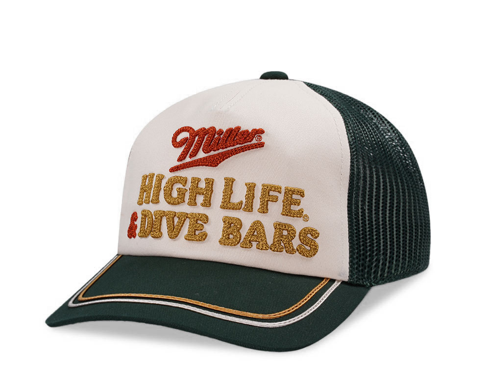 American Needle Miller High Life & Dive Bars Trucker Snapback Casquette