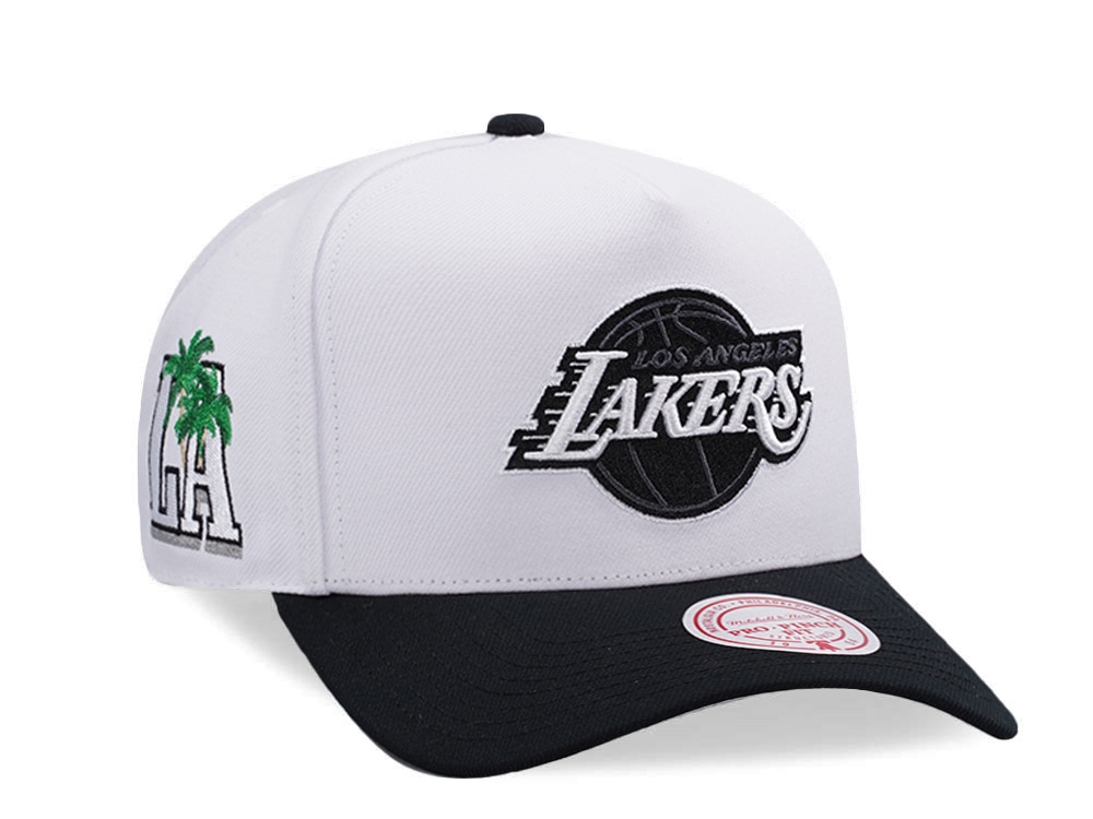 Mitchell & Ness Los Angeles Lakers NBA In The City White Edition Pro Pinch Fit Snapback Casquette
