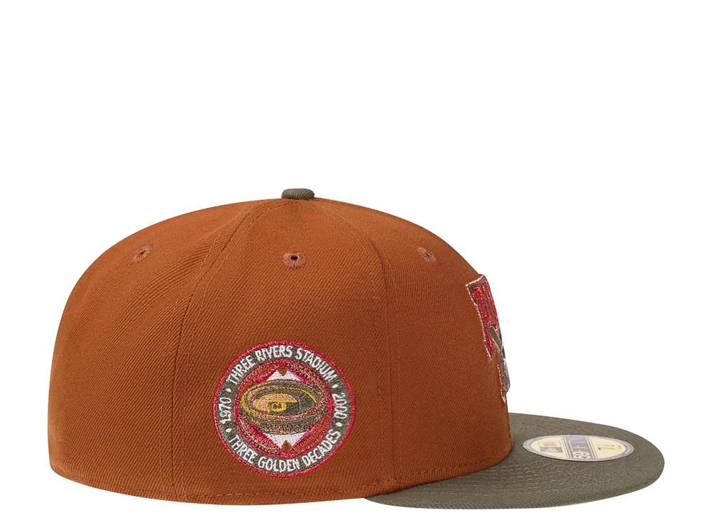 New Era Pittsburgh Pirates Three Rivers Heavy Metallic Bourbon Two Tone Edition 59Fifty Fitted Casquette