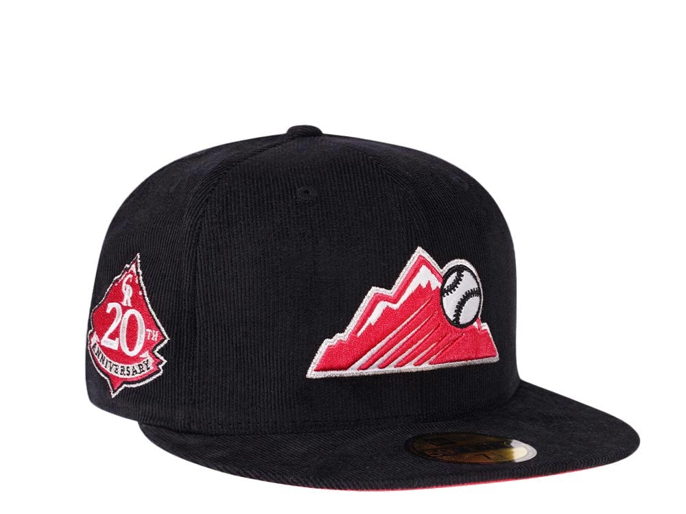 New Era Colorado Rockies 20th Anniversary Black Lava Cordroy Edition 59Fifty Fitted Casquette