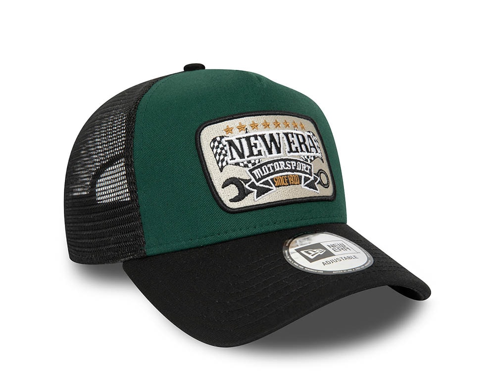 New Era Motorsport Patch A Frame Trucker Strapback Casquette