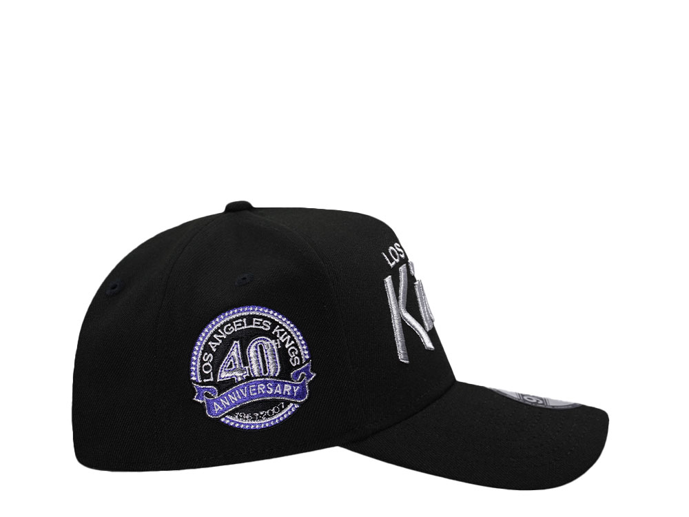 New Era Los Angeles Kings 40th Anniversary Black Silver Edition 9Forty A Frame Snapback Casquette