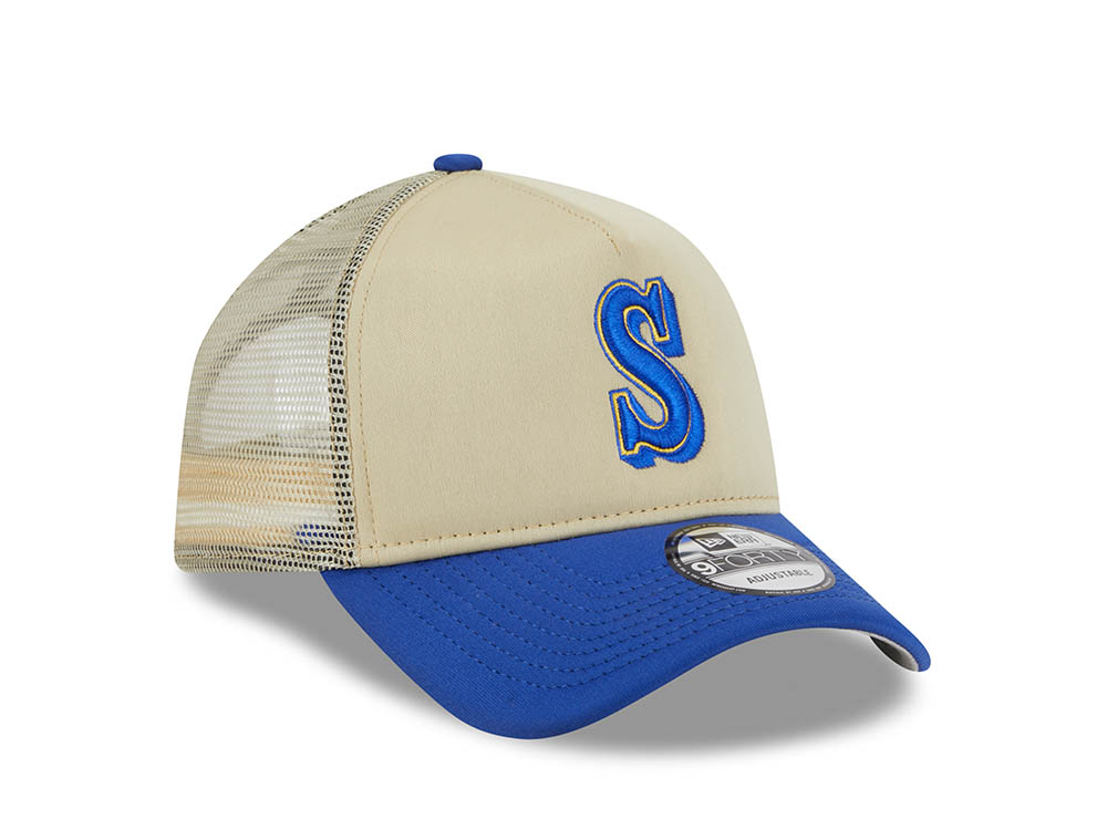 New Era Seattle Mariners All Day Two Tone 9Forty A Frame Trucker Snapback Casquette