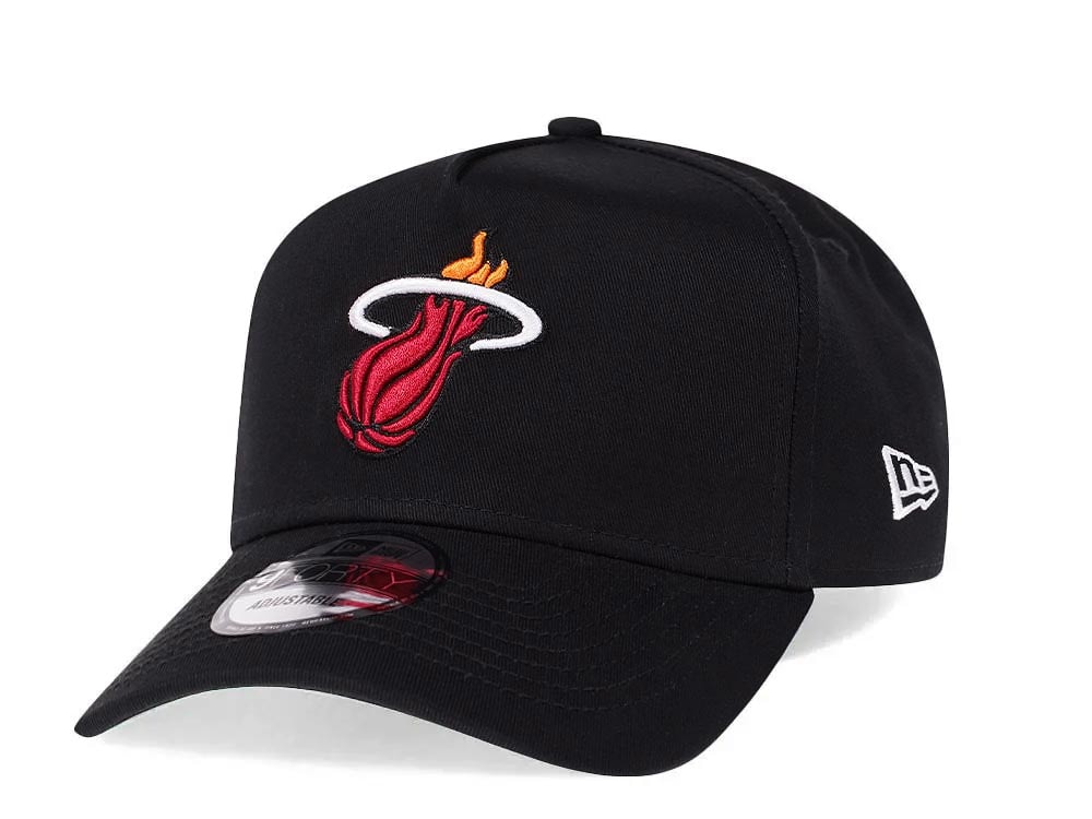 New Era Miami Heat Black 9Forty A Frame Snapback Casquette