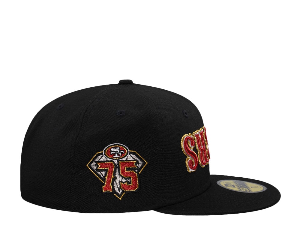 New Era San Francisco 49ers 75th Anniversary Black Prime Edition 59Fifty Fitted Casquette