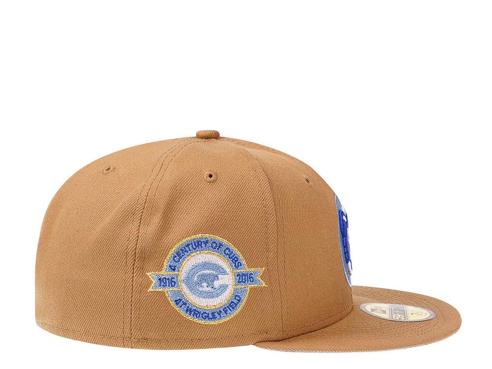 New Era Chicago Cubs 100 Years Wrigley Field Iced Wheat Edition 59Fifty Fitted Casquette