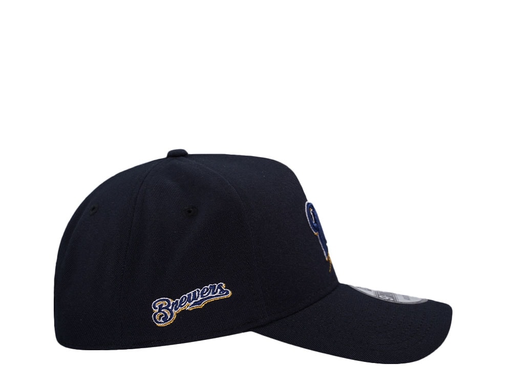 New Era Milwaukee Brewers Navy Classic Edition 9Forty A Frame Snapback Casquette