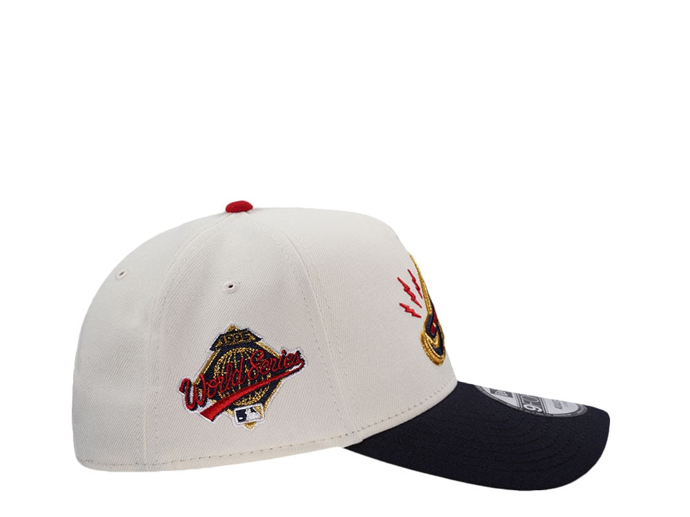 New Era Atlanta Braves World Series 1995 Chrome Two Tone Edition 9Forty A Frame Snapback Casquette