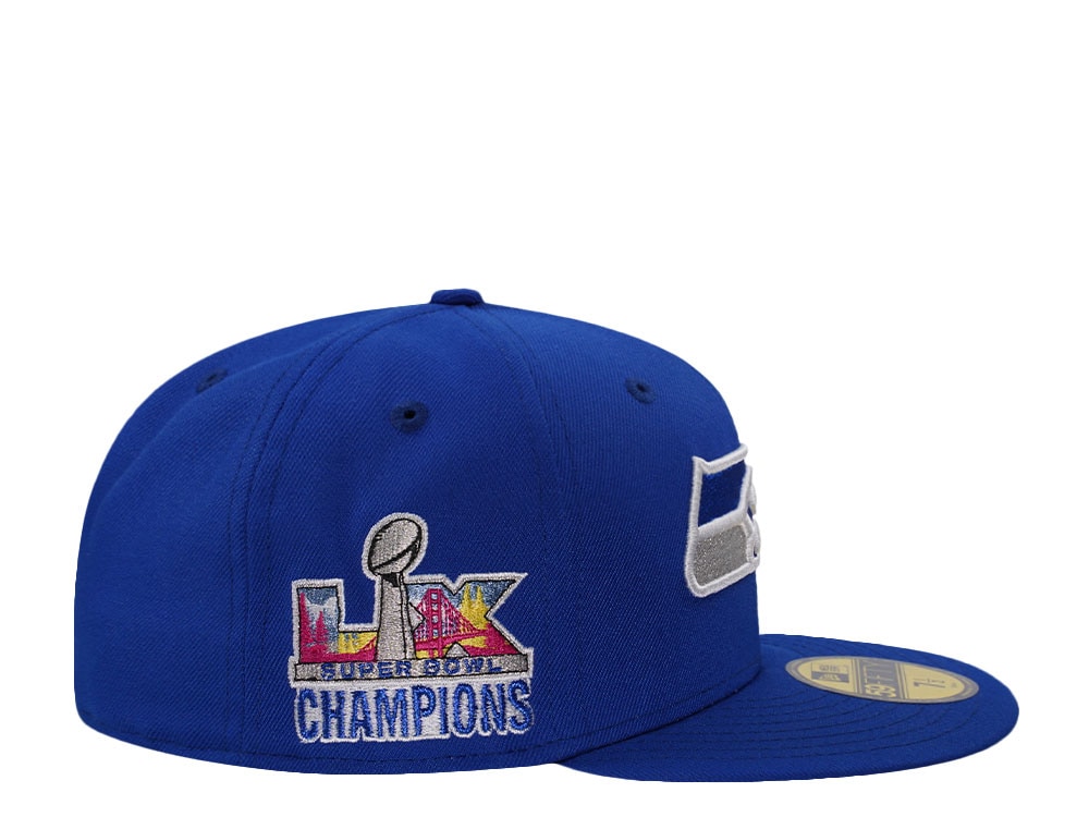 New Era Seattle Seahawks Super Bowl Champions LX Blue Prime Edition 59Fifty Fitted Casquette