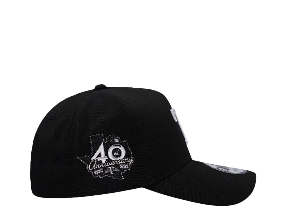 New Era Texas Rangers 40th Anniversary Black Prime Edition 9Forty A Frame Snapback Casquette
