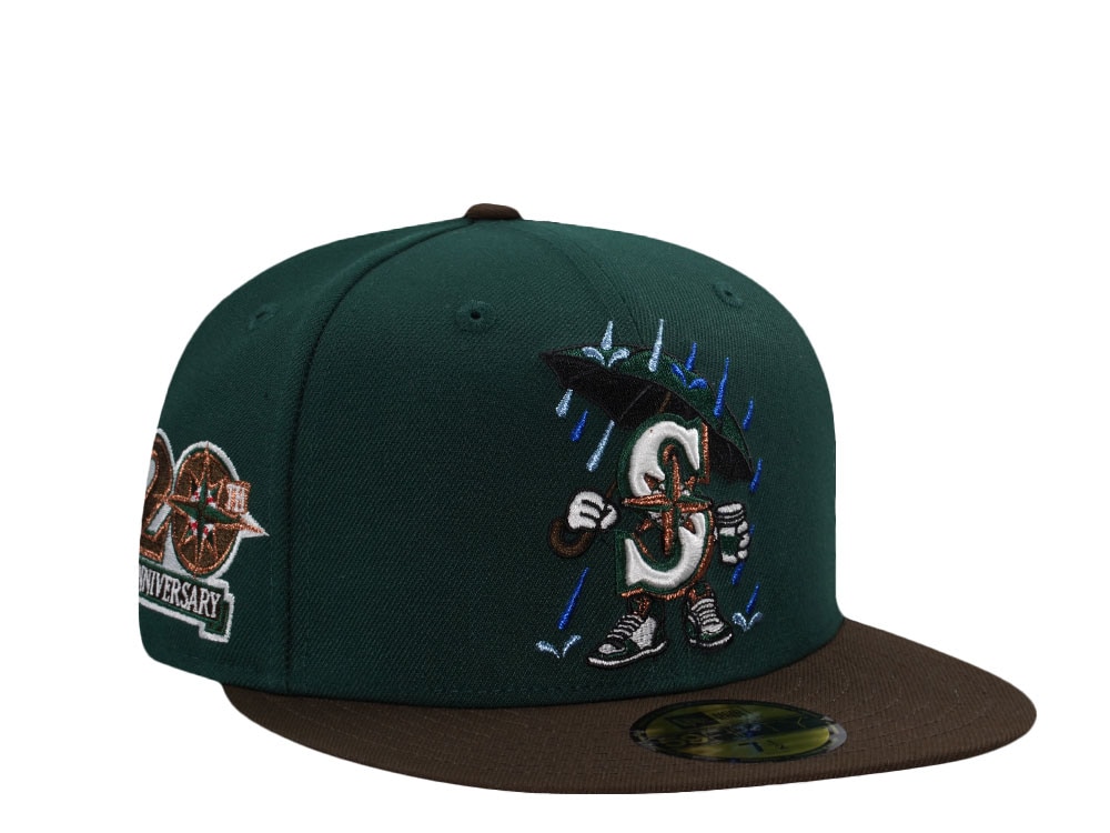 New Era Seattle Mariners 20th Anniversary Dark Green Two Tone Edition 59Fifty Fitted Casquette