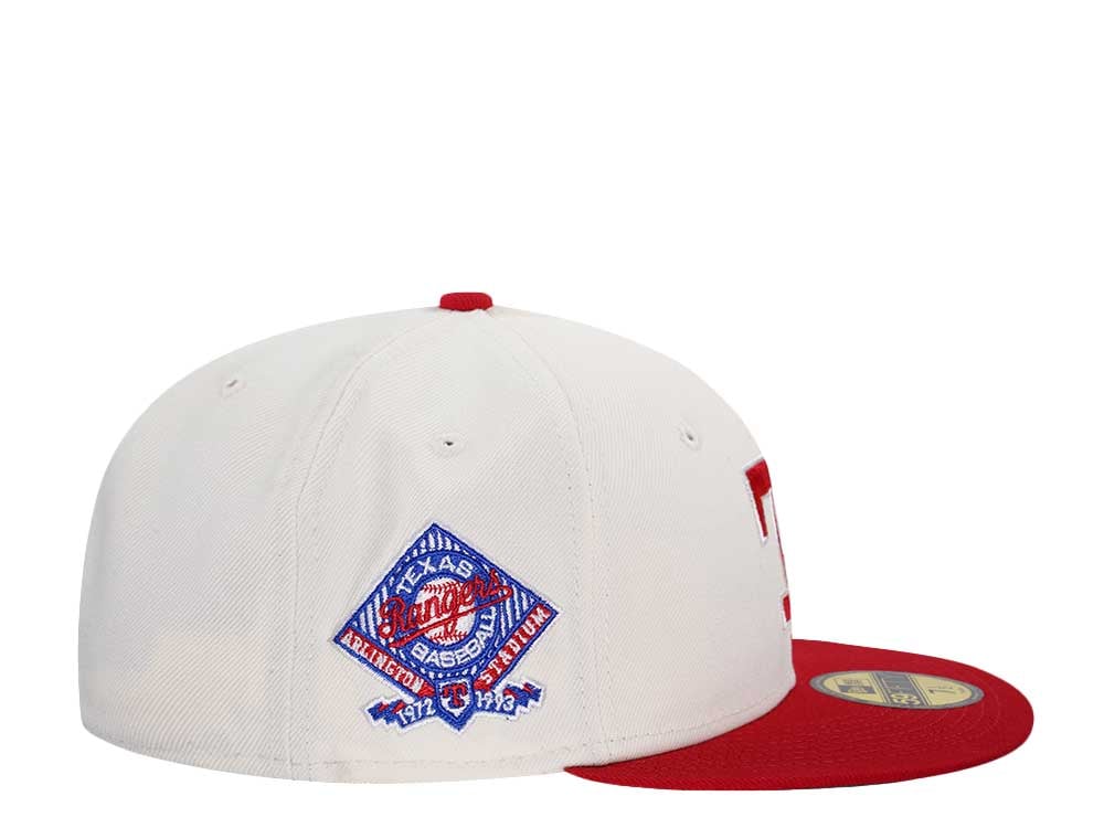 New Era Texas Rangers Arlington Stadium Chrome Throwback Two Tone Edition 59Fifty Fitted Casquette