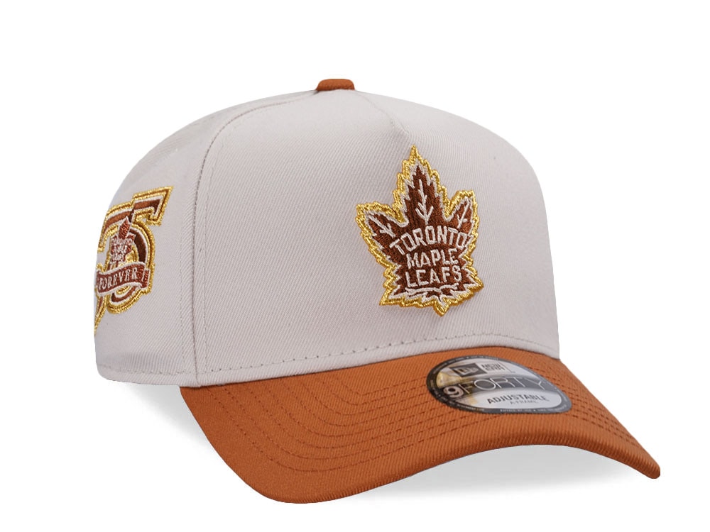 New Era Toronto Maple Leafs 75th Anniversary Chrome Two Tone Edition 9Forty A Frame Snapback Casquette