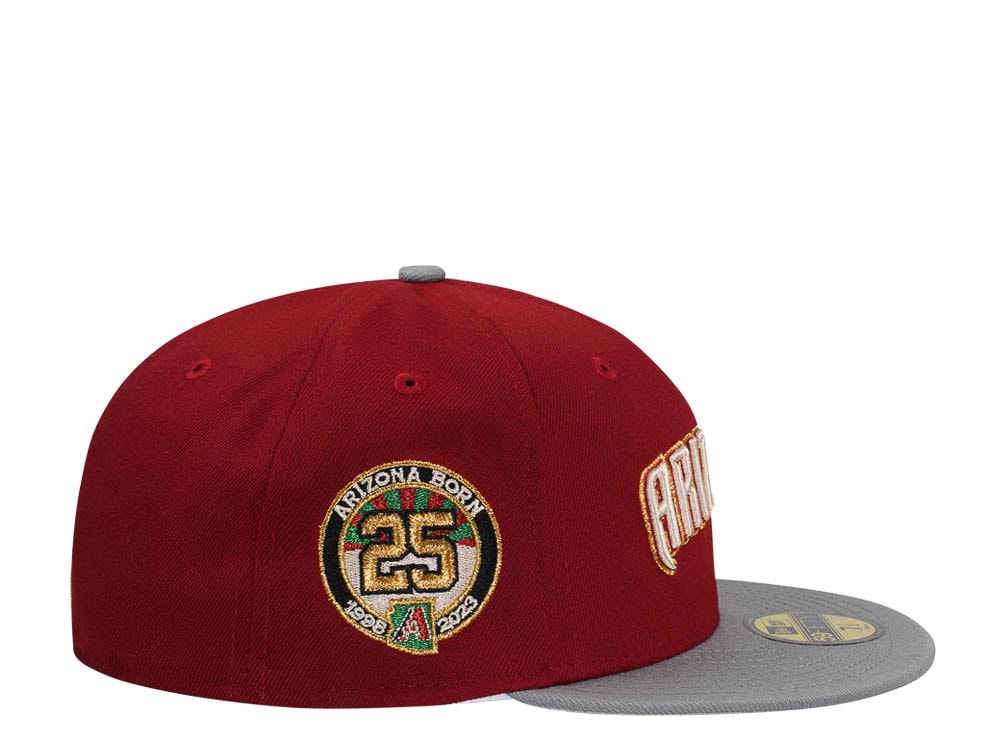 New Era Arizona Diamondbacks 25th Anniversary Maroon Gold Two Tone Edition 59Fifty Fitted Casquette
