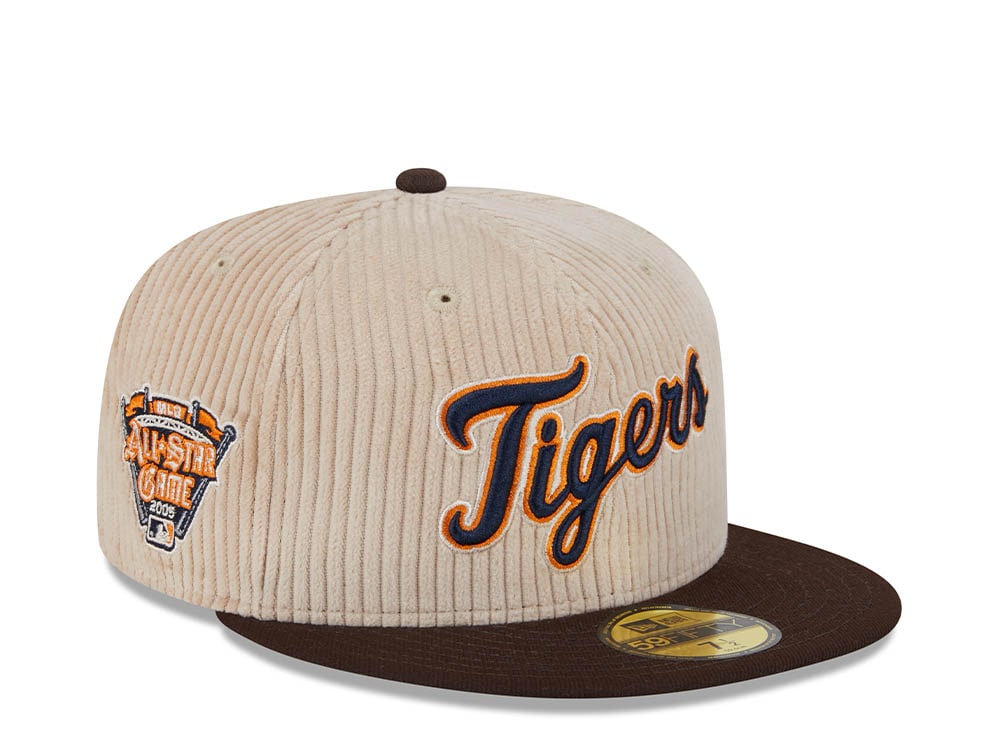 New Era Detroit Tigers All Star Game 2005 Fall Cord Khaki 59Fifty Fitted Casquette