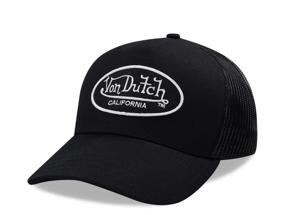 Von Dutch Oval Patch Black Edition Trucker Strapback Casquette