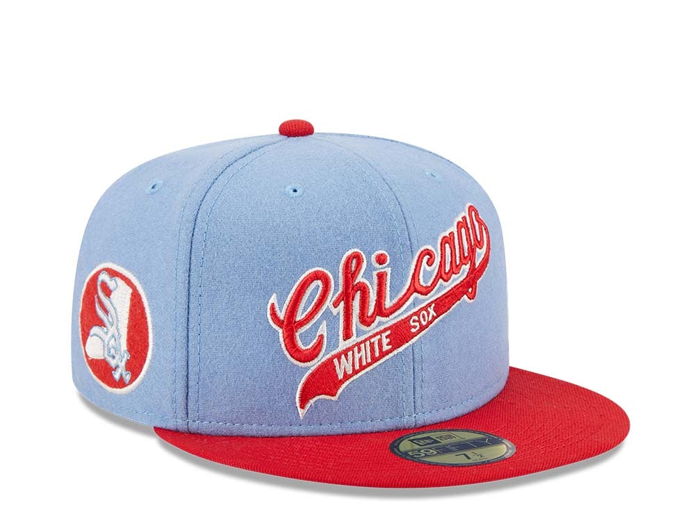 New Era Chicago White Sox Powder Blues Sky Throwback Two Tone Edition 59Fifty Fitted Casquette