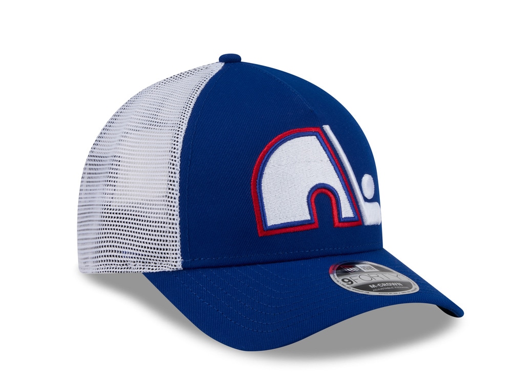 New Era Quebec Nordiques Official Team Color Edition 9Forty M Crown A Frame Trucker Snapback Casquette