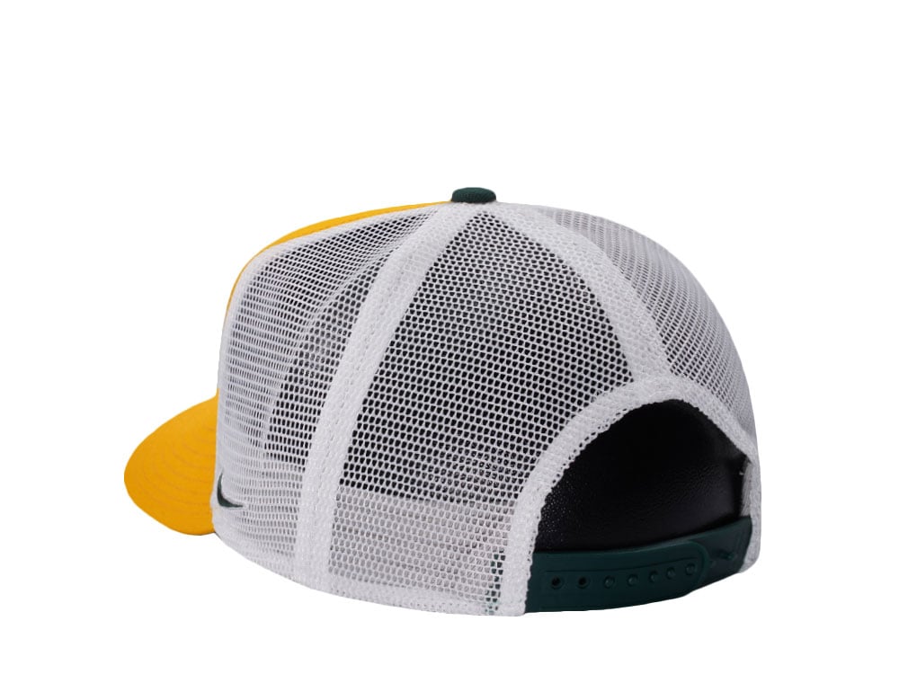 Nike Oakland Athletics Primetime Dri-Fit Rise Yellow Edition Trucker Snapback Casquette