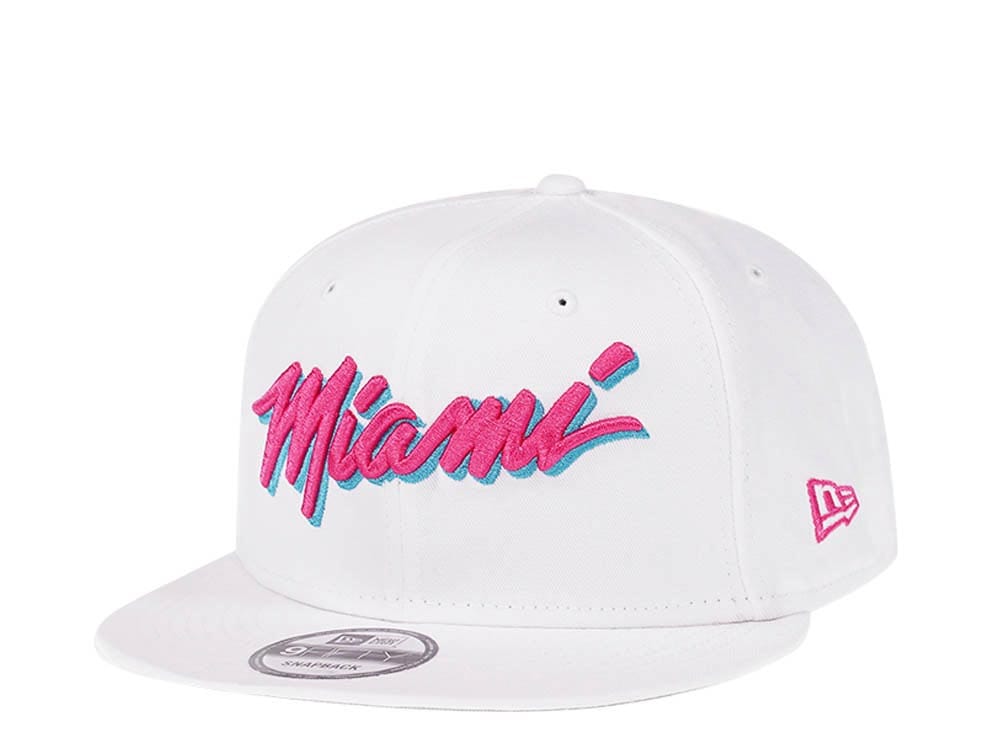 New Era Miami Heat Vice Edition White 9Fifty Snapback Casquette
