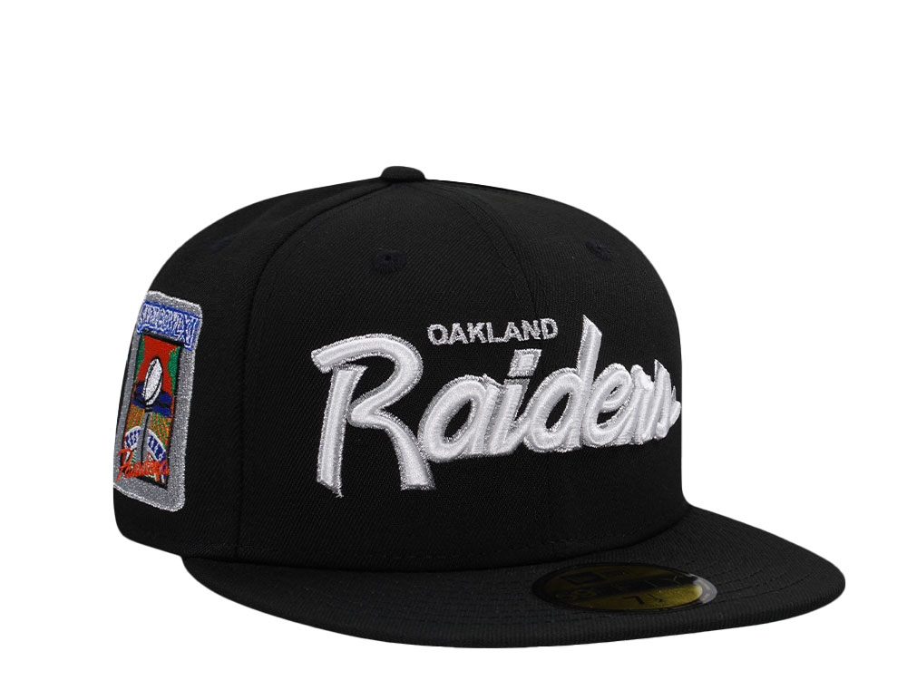 New Era Oakland Raiders Super Bowl XI Black Metallic Prime Edition 59Fifty Fitted Casquette