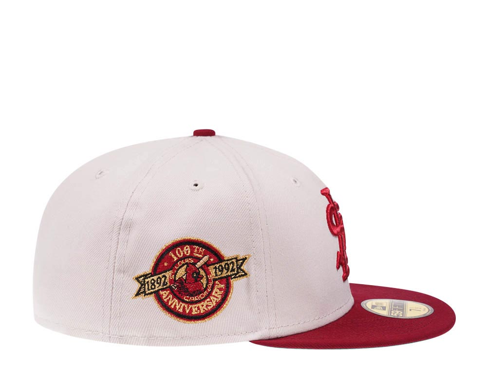 New Era St. Louis Cardinals 100th Anniversary Vintage Stone Two Tone Throwback Edition 59Fifty Fitted Casquette