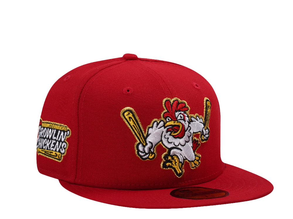 New Era Northwestern Arkansas Growlin' Chickens Scarlet Prime Edition 59Fifty Fitted Casquette