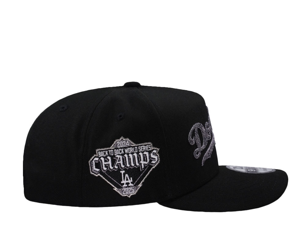 New Era Los Angeles Dodgers Back To Back World Series Champions Black Edition 9Fifty A Frame Snapback Casquette