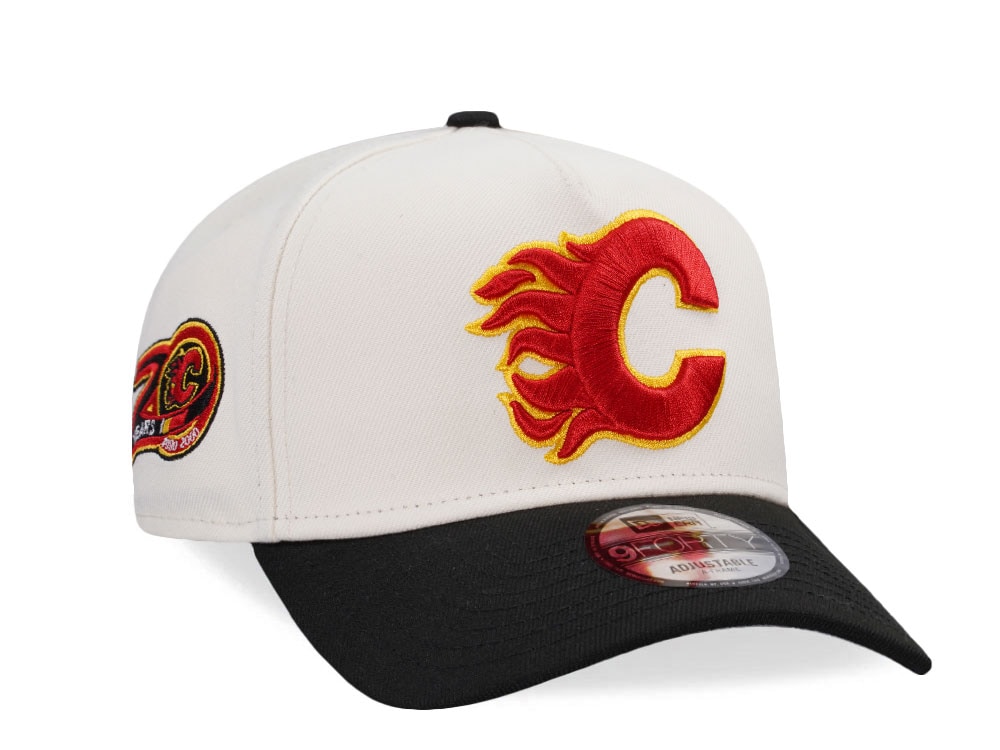 New Era Calgary Flames 20th Anniversary Chrome Two Tone Edition 9Forty A Frame Snapback Casquette