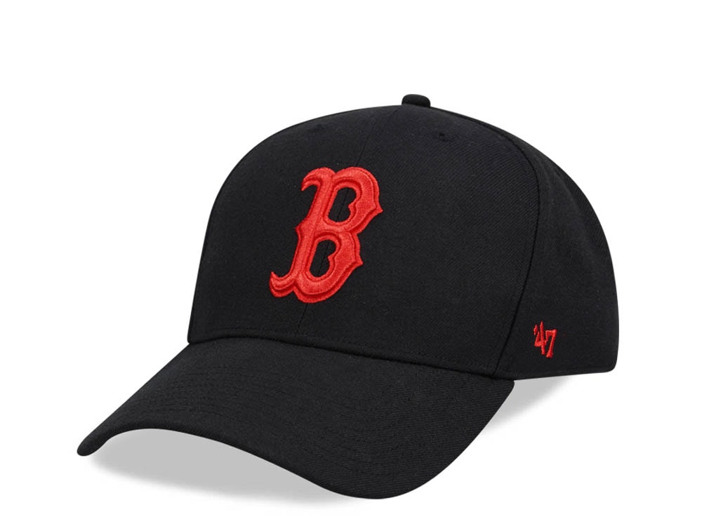 47Brand Boston Red Sox Black MVP Snapback Casquette