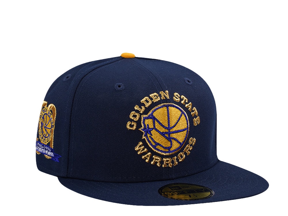 New Era Golden State Warriors 50th Anniversary Ocean Blue Prime Edition 59Fifty Fitted Casquette