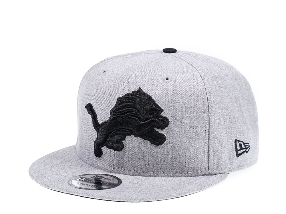 New Era Detroit Lions Heather Black Edition 9Fifty Snapback Casquette